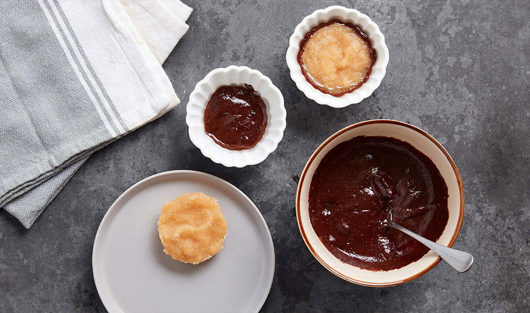 Recheio do Petit gâteau de maçã