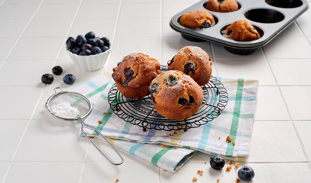 Fula - Receita de Muffins de Mirtilos