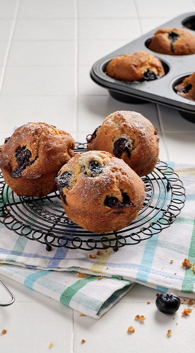 Receita de Muffins de Mirtilos