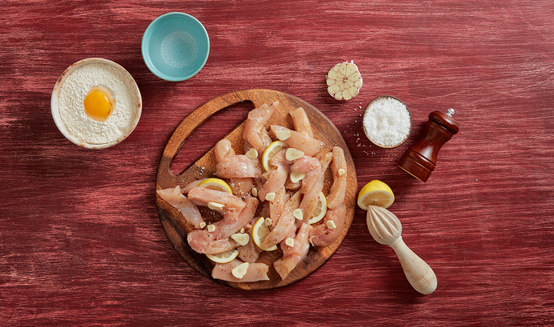 Ingredientes para Tempura de frango