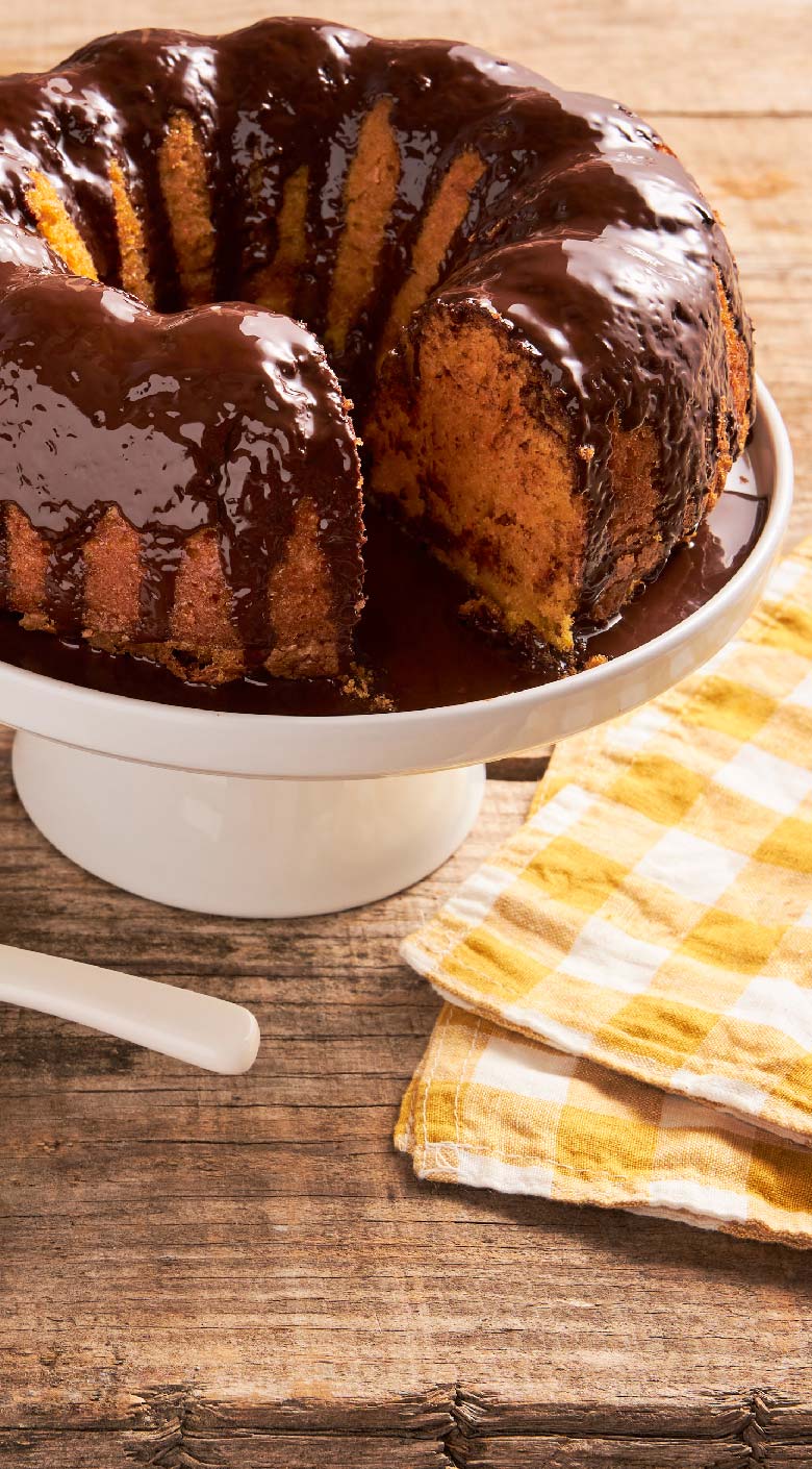 Receita de bolo de cenoura com cobertura de chocolate