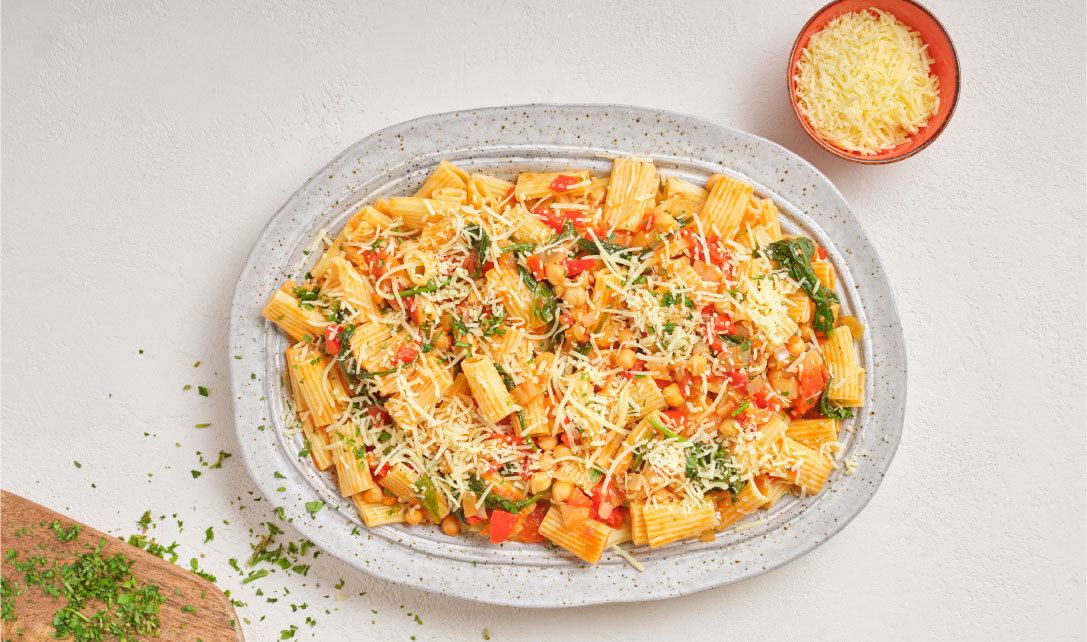 Massa de grão com queijo para gratinar