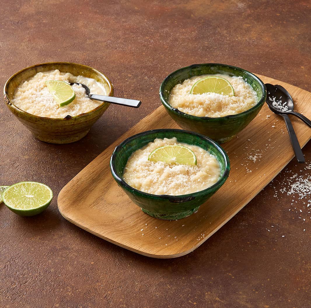 Arroz doce cremoso com toque de coco