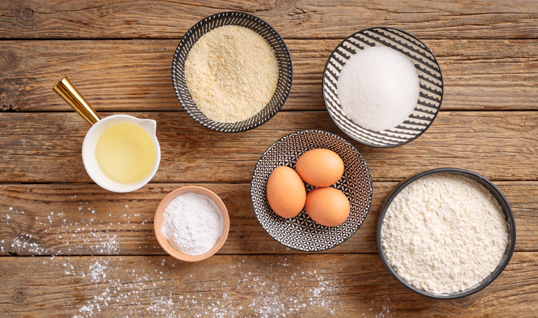 Ingredientes para biscoitos