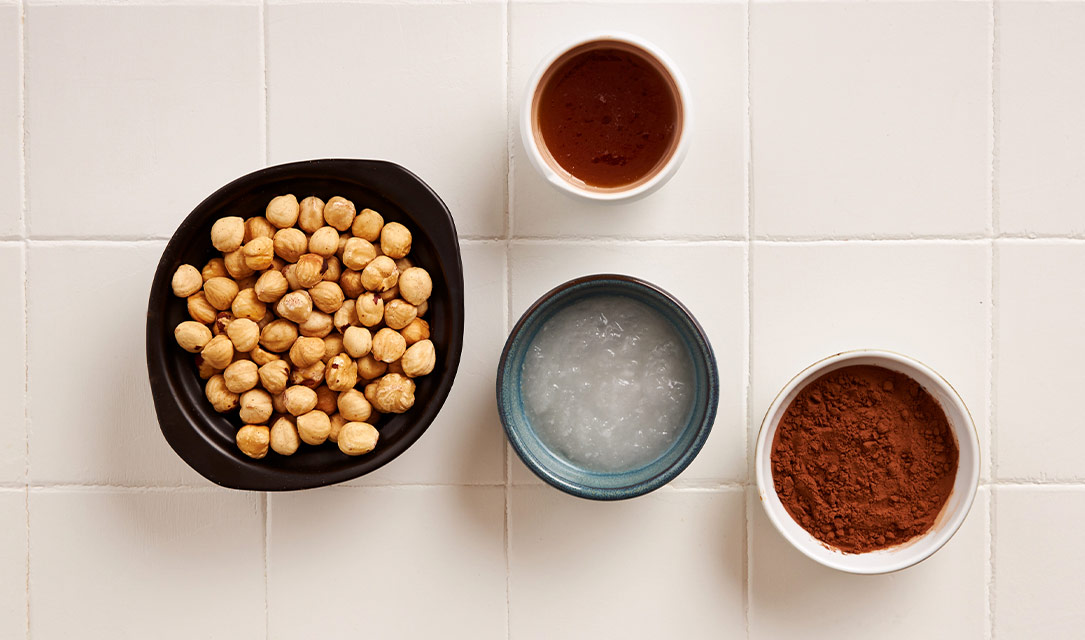Ingredientes para fazer pasta de chocolate